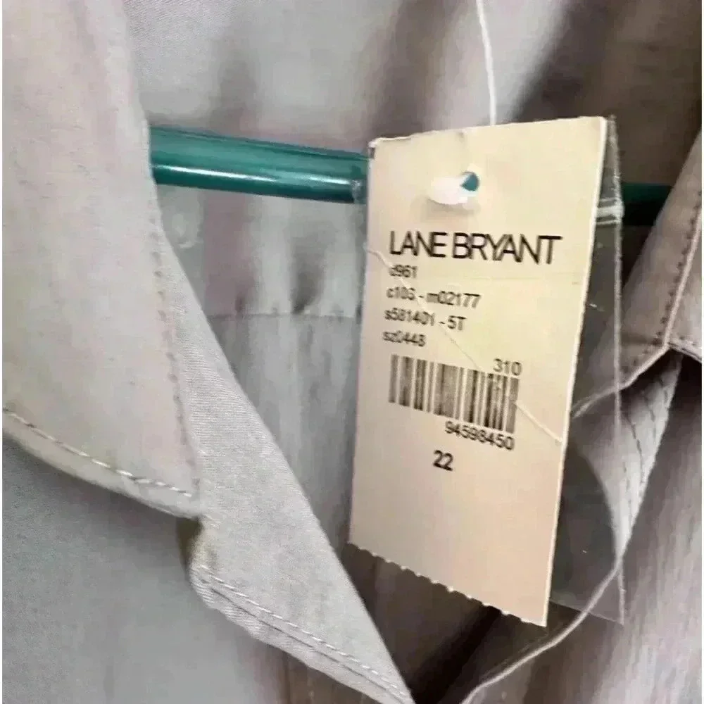 Lane Bryant NWT Women's New Size Plus 22 Stretch 3/4 Sleeves Shirt Dress - Picture 4 of 11